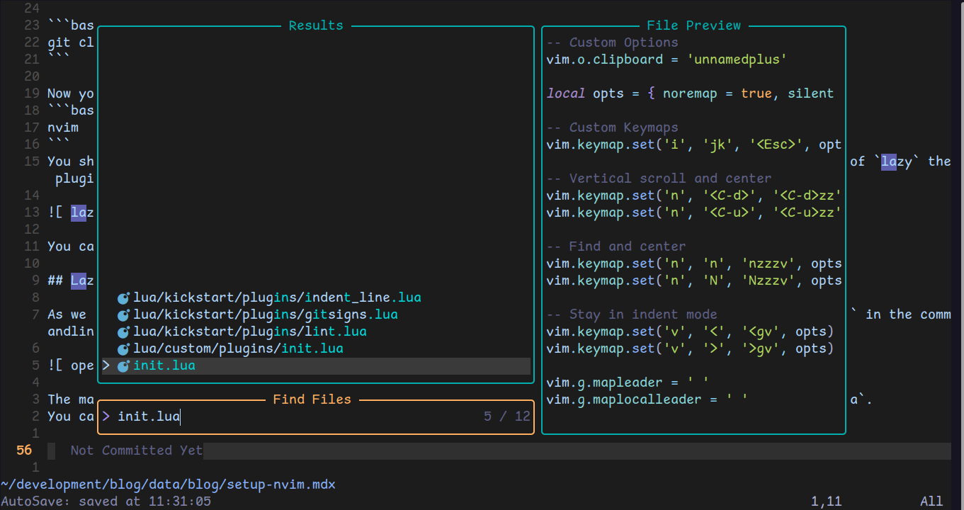  Open init.lua 